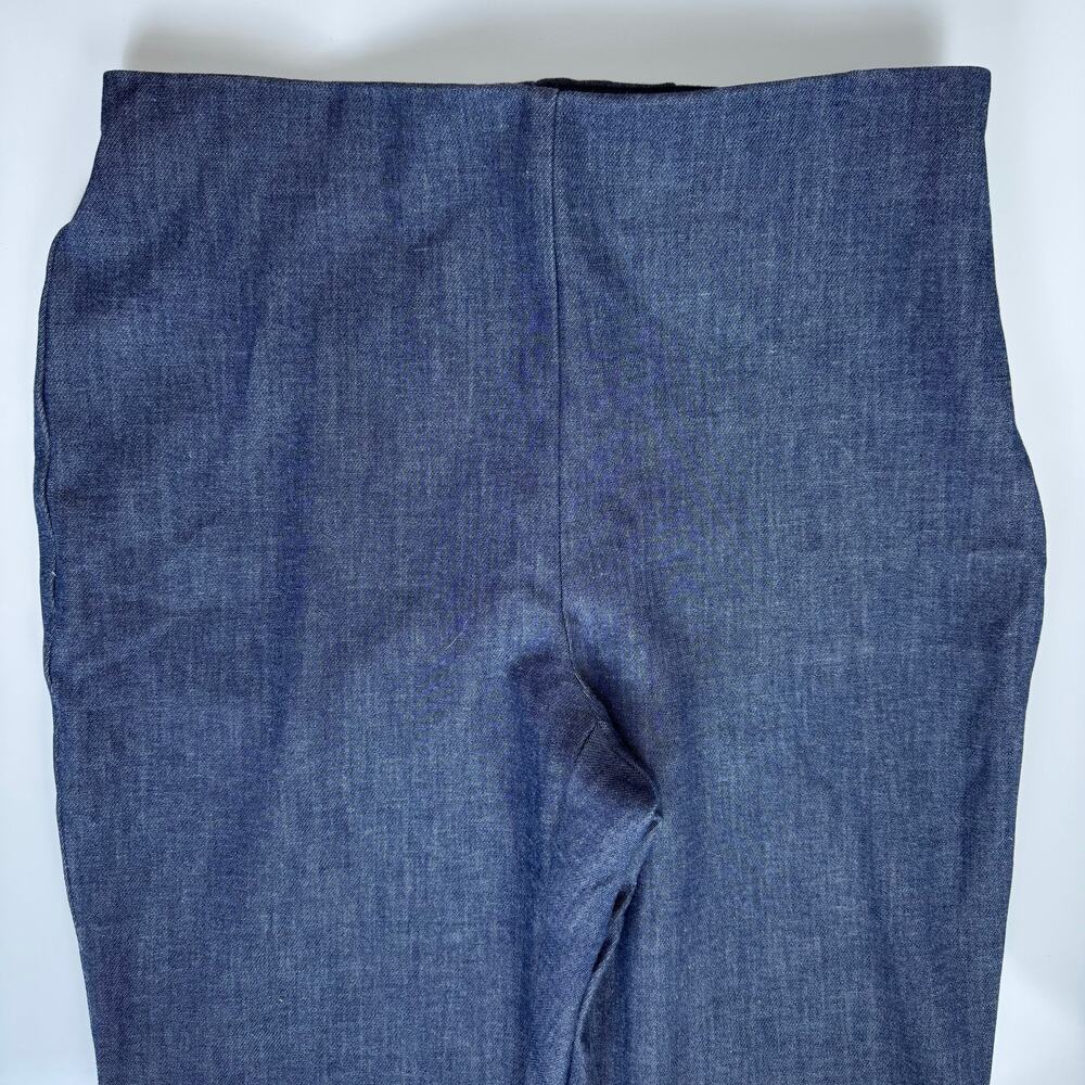 LOFT High Waist Skinny Pull On Pants Trousers Denim Chambray 8 - Picture 2 of 9